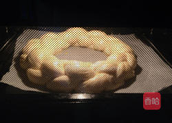 圣诞节花圈面包的做法图解4