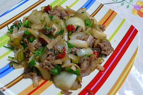 洋葱炒肉片