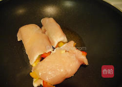 起司甜椒鸡肉卷的做法图解4