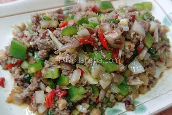 青椒炒肉末