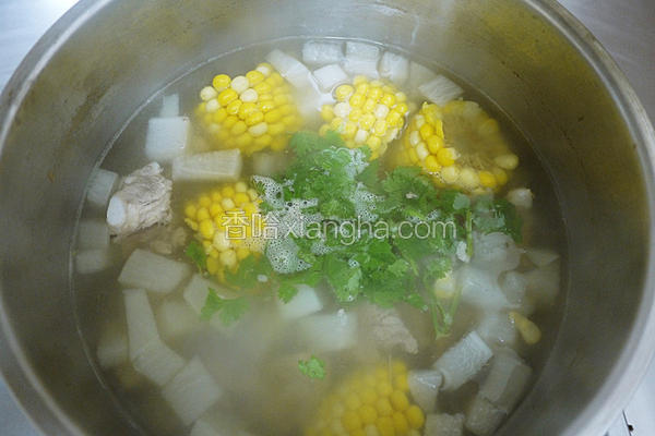 玉米排骨萝卜汤