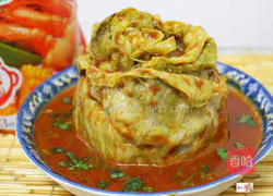 茄汁千层高丽菜花的做法图解9