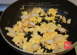 蟹肉炒蛋的做法图解4