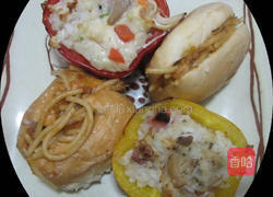 甜椒镶饭的做法图解3