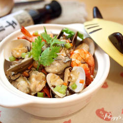 鲜蚵海鲜釜饭的做法[图]