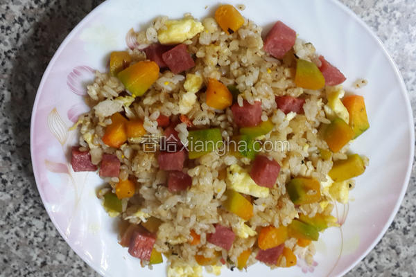 南瓜火腿炒饭