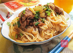 韭菜牛肉香拌面的做法图解9