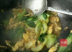油菜炒鸡蛋的做法图解5