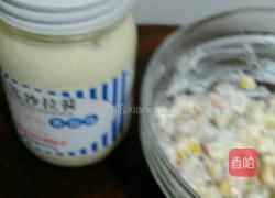 培根玉米粒沙拉面包的做法图解5