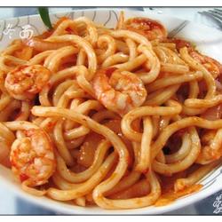 鲜虾乌冬面的做法[图]