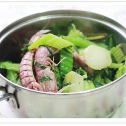 芥菜虾菇煲的做法[图]