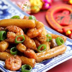 虾仁炒年糕的做法[图]