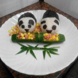 熊猫饭团的做法[图]