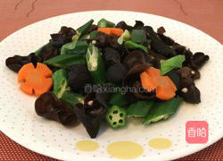 秋葵炒木耳的做法图解5