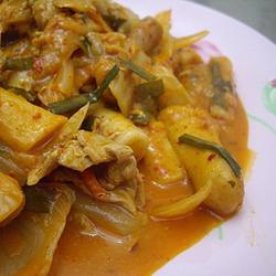 韩式泡菜炒年糕的做法[图]