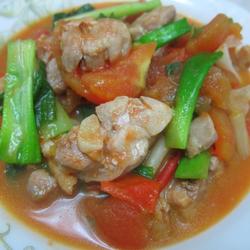 葱烧番茄鸡肉的做法[图]