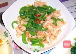 青椒炒虾仁的做法图解3