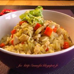 鸡肉丁油饭的做法[图]