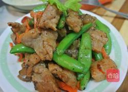 烤肉酱风味炒甜豆的做法图解5