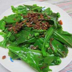小鱼干炒山苏的做法[图]