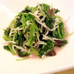 红苋菜炒吻仔鱼的做法[图]