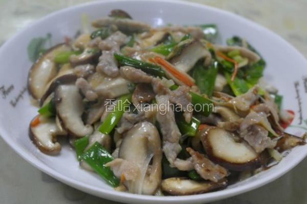 三星葱鲜菇炒肉丝