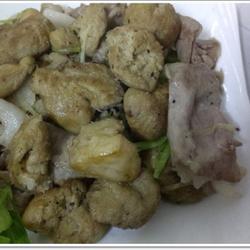 猴头菇青蒜炒肉片的做法[图]