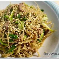 牛蒡炒肉丝的做法[图]