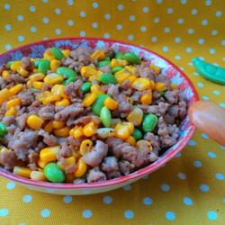 玉米毛豆炒肉末的做法[图]