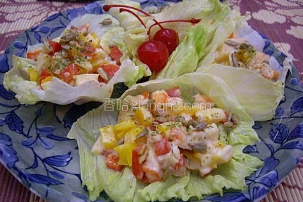 生菜苹果虾松
