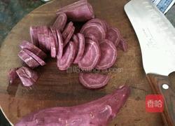 奶香水果紫薯甜品的做法图解1
