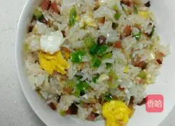 Illustration of how to make bacon fried rice 5