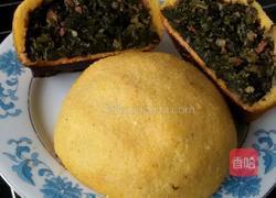 玉米面菜团子。的做法图解10