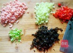 木耳火腿饼的做法图解1