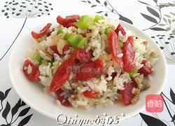 腊肠苦瓜炒米饭的做法图解9