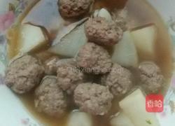 大白萝卜氽丸子。的做法图解9