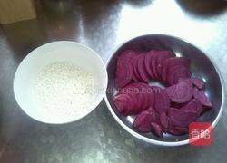 蜂蜜紫薯糯米粥的做法图解1