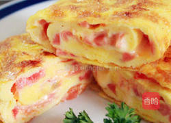 火腿奶酪鸡蛋卷的做法图解11