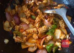 豆瓣酱爆鱿鱼的做法图解8