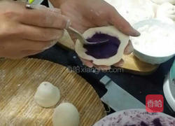 紫薯馒头的做法图解2