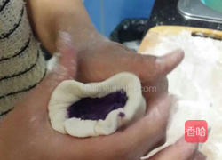 紫薯馒头的做法图解3