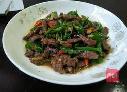 尖椒炒牛肉的做法图解4