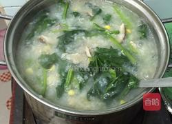 营养菠菜瑶柱瘦肉粥的做法图解4