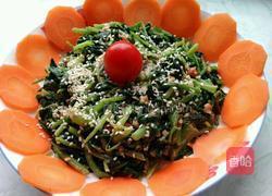 芝麻酱拌菠菜花生的做法图解5