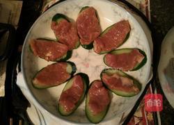 青瓜蒸肉片的做法图解1