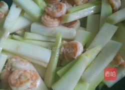 虾仁炒葫芦的做法图解4