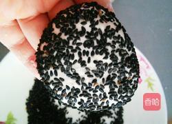 红豆馅芝麻饼的做法图解9