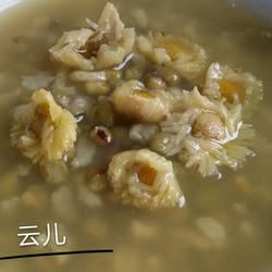 菊花绿豆粥。的做法[图]