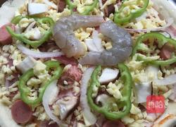 鲜虾培根披萨?的做法图解4