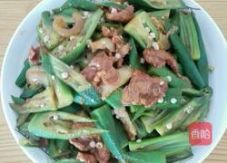 醋溜肉片黄秋葵的做法图解1